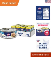 Chunk Chicken Breast, 48-Pack, 4.5 oz Cans, Swanson