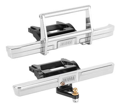 INJORA CNC Aluminum Front Rear Bumper for 1/18 RC TRX4M High Trail K10 4M-83FR
