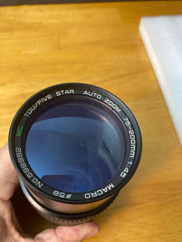TOU/FIVE STAR 75-200MM F4.5 AUTO MACRO ZOOM LENS FOR CANON FD MOUNT