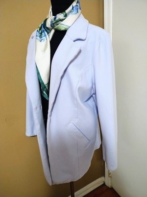 Spring Colors Chico's Thick Blazer Coat Pastel Soft Light Blue Women's Sz 14-16 