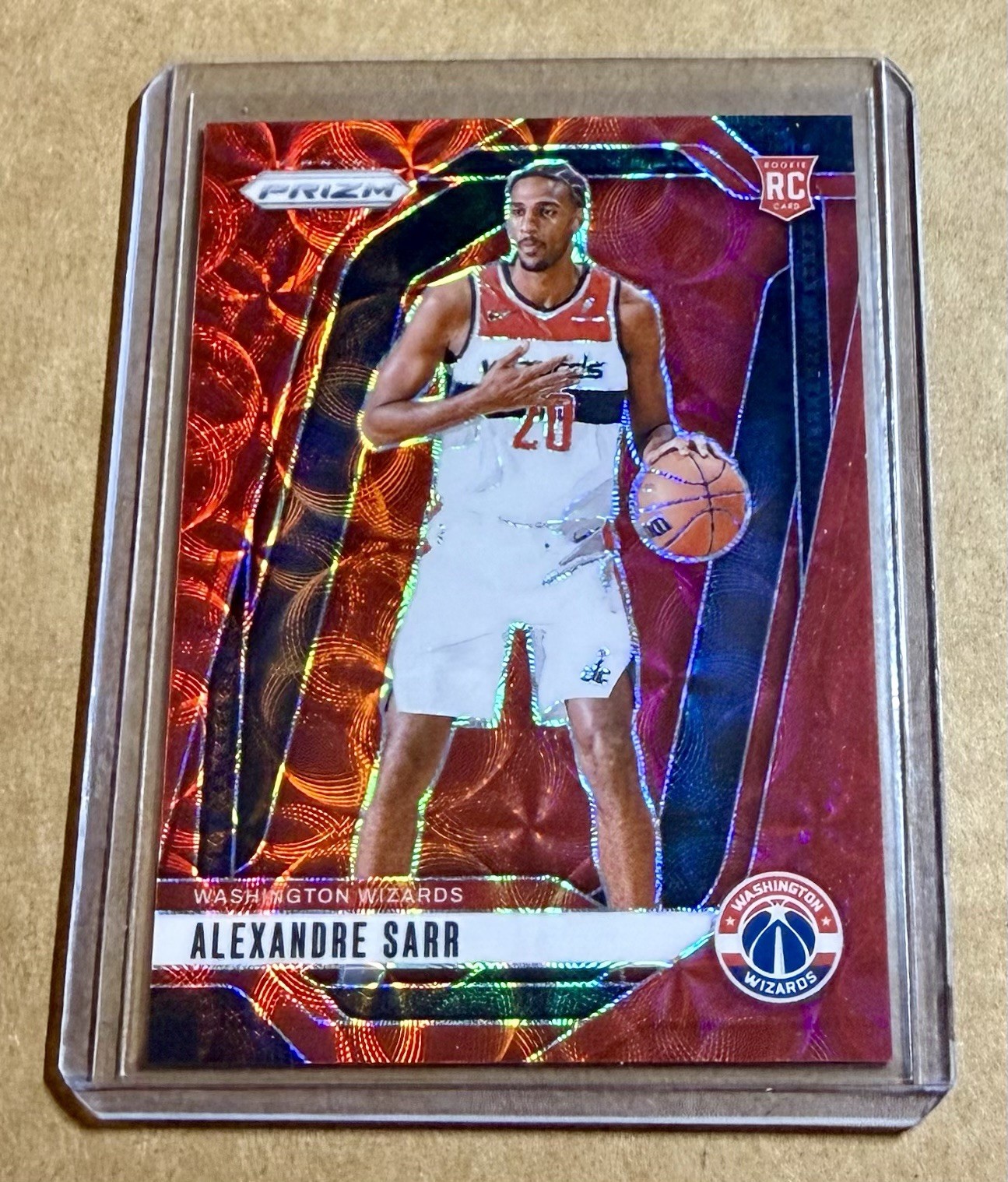 Alexandre Sarr 2024-25 Prizm CHOICE RED PRIZM /88 Wizards RC #264 COLOR MATCH