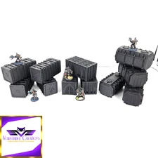 Durable WTC Shipping Crates for Wargaming Gothic Grimdark Scatter Terrain
