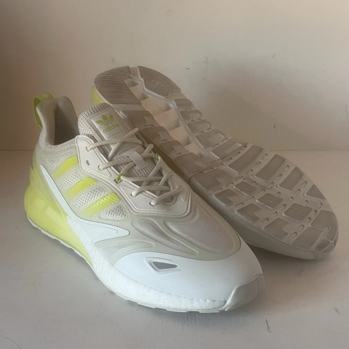 Adidas ZX 2K Boost 2.0 White Semi Solar Slime for sale | eBay
