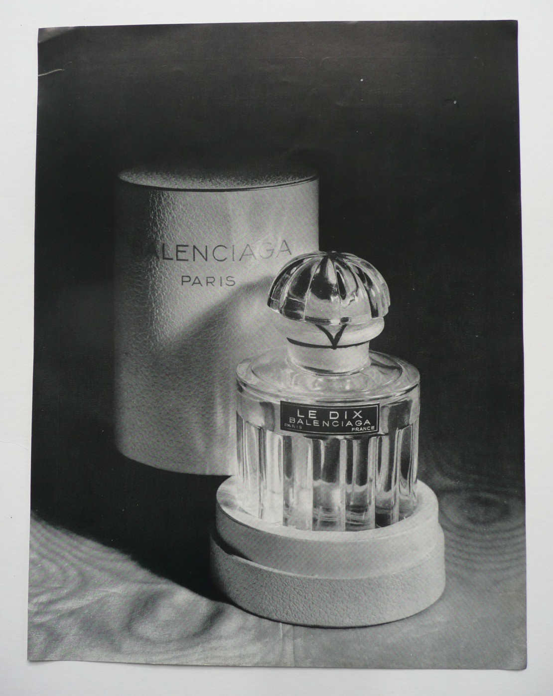 ADVERTISEMENT vintage perfume BALENCIAGA.. Le Dix.. 31 x 23.5 cm..