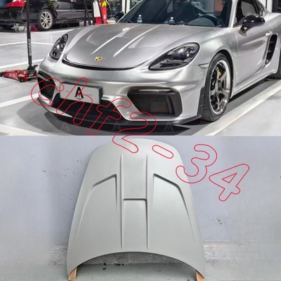 FRP AT DESIGN style Front Hood Vented Bonnet For Porsche 718 981 Boxter Cayman