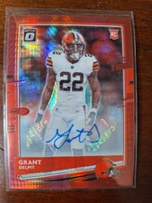 2020 Donruss Optic GRANT DELPIT Rookie Red Hyper Prizm Auto Browns RC #122