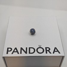 Genuine Pandora Sky Blue Mosaic Clear Pave Lights Ball Charm ALE 925 791261NSBMX