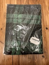 Green  Blue Plaid Frayed Oversize Blanket Scarf New In Packaging One Size