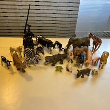 Schleich Tiere Sammlung Konvolut (Ritter, Elefant, Giraffe, Zebra, Tiger, Löwe) 