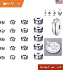 160Pcs 4Mm 5Mm 6Mm 8Mm Stainless Steel Flat round Bead Spacers Jewelry Findings