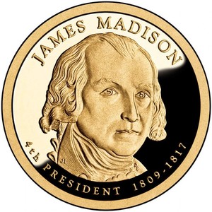 2007-S ***James MADISON*** 4th U.S. President. Beautiful Gem. DCAM Proof Coin!