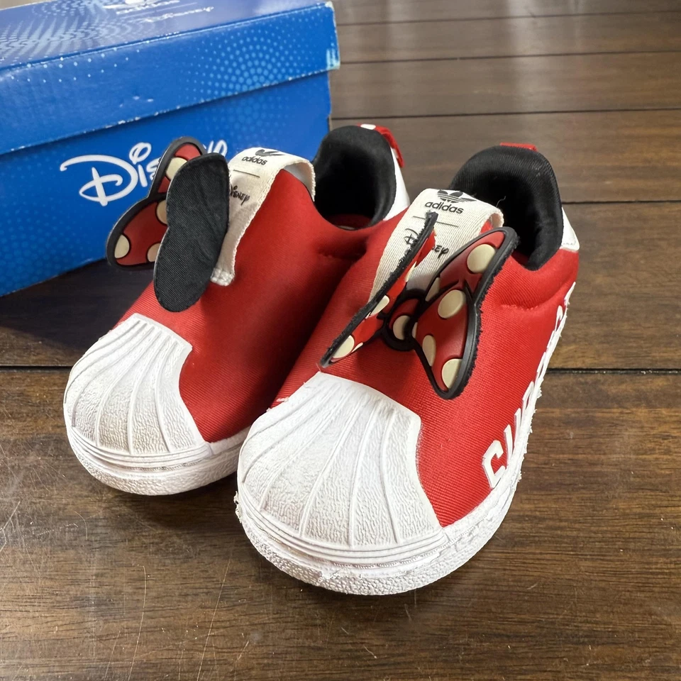 Adidas Disney Superstar 360 Zapatos Niños Talla 5K Minnie Mouse Arco Sin Cordones FX4903 Foto 2 de 4