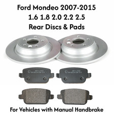 Ford Mondeo MK4 Rear Brake Discs and Pads Set 2007–2015 1.6 1.8 2.0 2.2 2.5