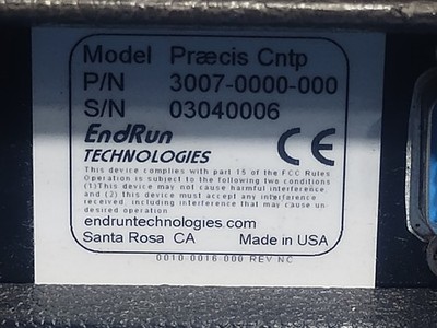 EndRun Technologies Praecis Cntp Network Time Server 3007-0000-000