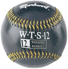 12 oz Ounce Weighted Strength TRAINING Ball Pitcher Pitching BASEBALL Black