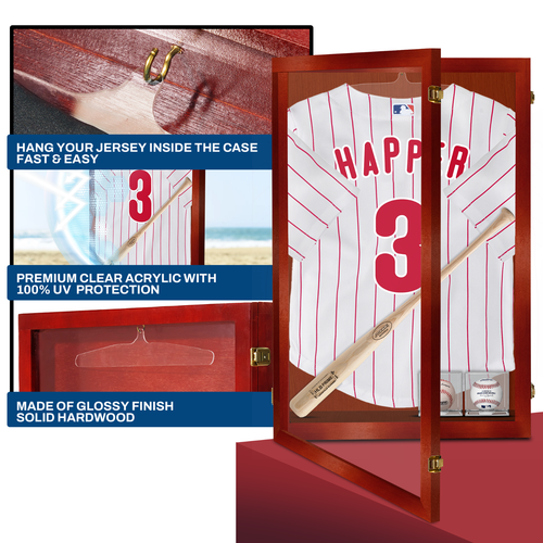 Vitrina de camiseta grande marco acrílico para fútbol, béisbol y hockey - alegre - Imagen 4 de 9