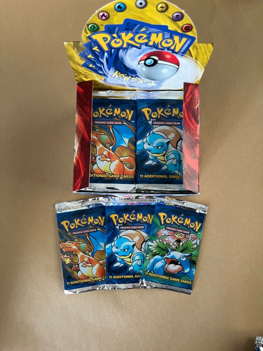BOX FRESH 1999 Pokemon Base Set Unlimited Booster Pack | Sealed