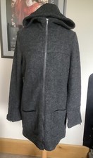 Woolovers Pure Wool Zip Up Hooded Grey Jacket Size Small 40”-42” Chest