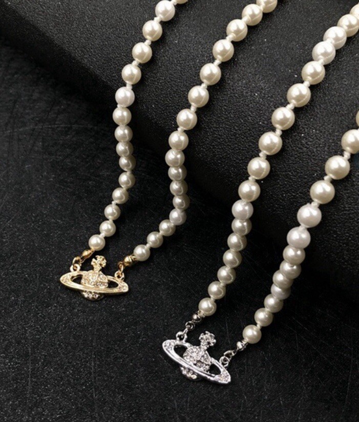 pearl orb necklace GOLD