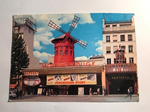le moulin rouge paris france vintage postcard