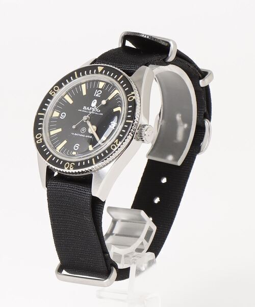 A Bathing Ape BAPE CLASSIC TYPE 1 BAPEX Black Wrist Watch A Bathing Ape BAPE CLASSIC TYPE 1 BAPEX Black Wrist Watch