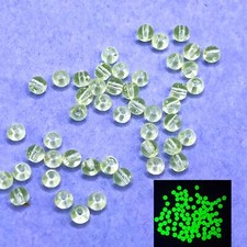 100pcs Vaseline Uranium Glass Beads 4mm Yellow Czech