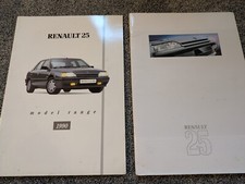 RENAULT 25 brochures - model range 1990 & salesroom show brochure
