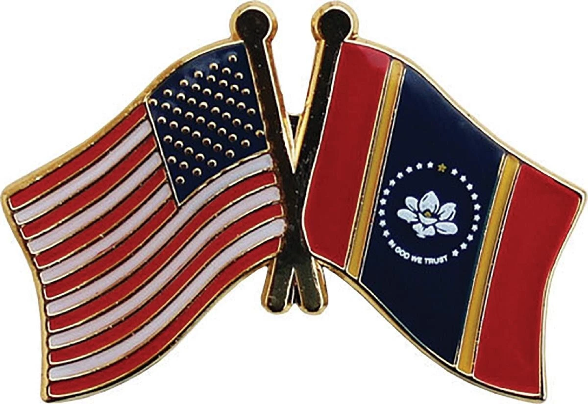 Pack of 50 USA Mississippi Bike Motorcycle Hat Cap Lapel Pin HP6215