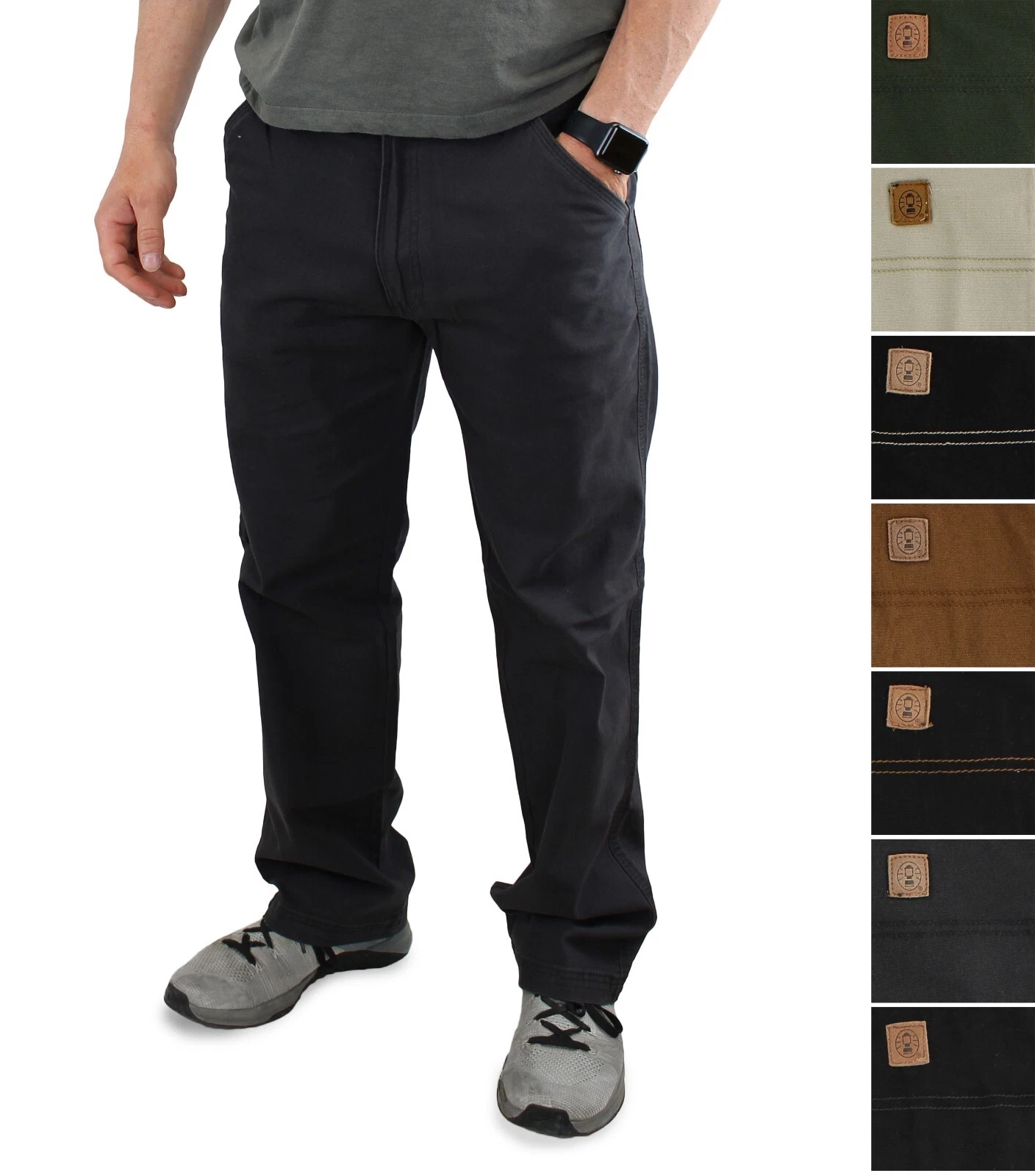 Coleman Men's Utility Canvas Work Pants, 6-Pocket, Flex Stretch Work Comfort
Opens in a new window o