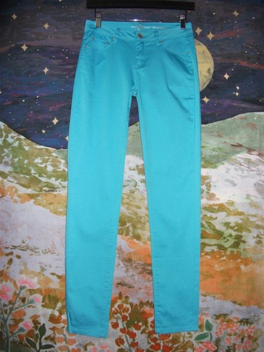 Bianco Jeans Women's Size 27 Turquoise Blue Pants Cotton - Picture 9 of 10