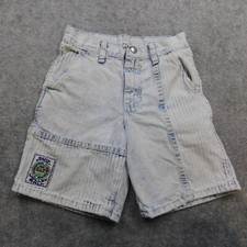 Vintage Wrangler SAND SPORT Denim Shorts Kids 23x6.5 Acid Wash Stains Volleyball
