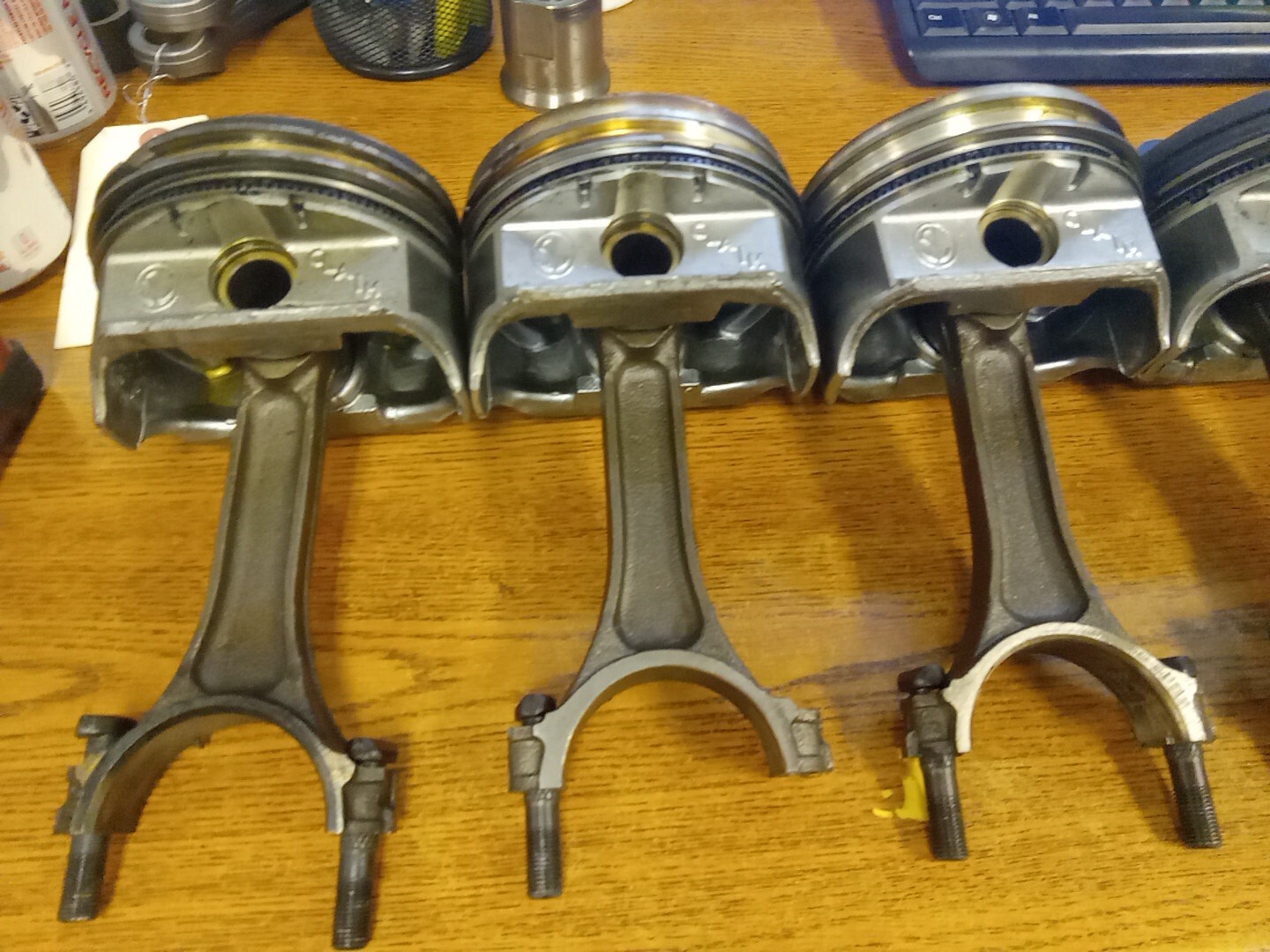 (7) SILVOLITE CLAIMER SBC PISTONS AND SBC RODS ARP STUDS eBay