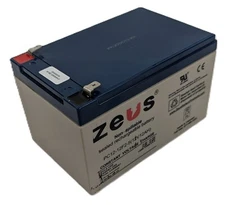 Zeus PC12-12F2-5 12Volt 12Ah Non-Spillable Sealed Rechargeable Battery NEW