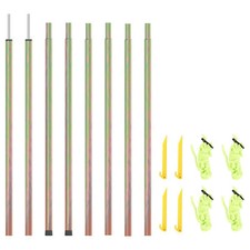 Sun Shade Sail Canopy Pole Kit 2.5m 4 Sections Adjustable with 3.5m Rope k E9Z6