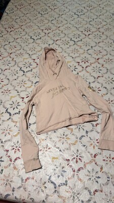 H&M GIRLS Youth HOODED SWEATSHIRT SZ 10/12 PULLOVER Never Ending Fun Times ￼
