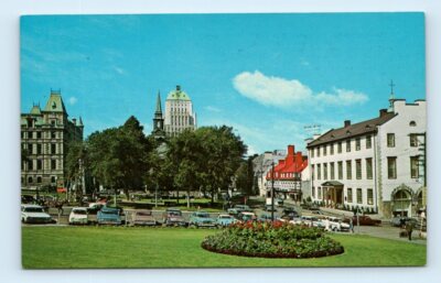 Place D'Armes QUEBEC Canada Chrome Postcard 