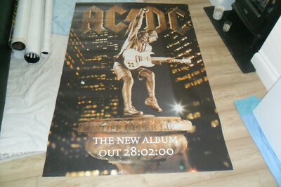 AC/DC - STIFF UPPER LIP ORIG 2000 SUBWAY BUS STOP POSTER ROCK HEAVY METAL VG