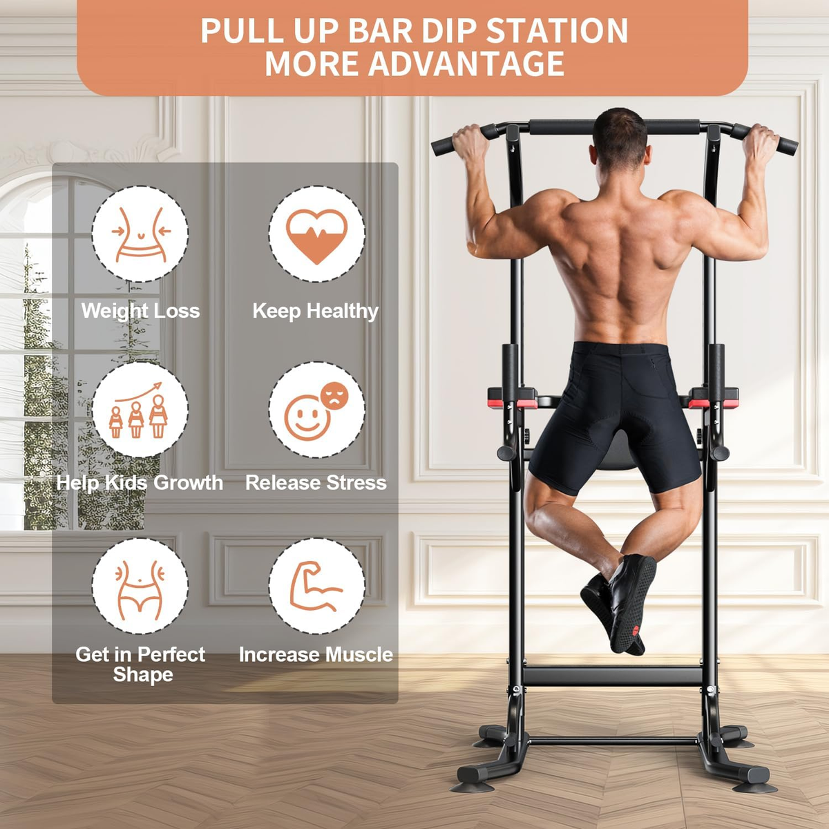 Gymax Power Tower With Bench Bench Chin Up Power Tower Weight