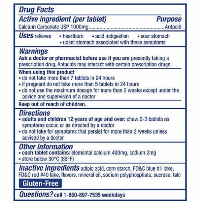 PACK DE 2 * TUMS Ultra Strength 1000 mg,. Bayas surtidas 2/265 masticables 530 unidades Foto 2 de 4