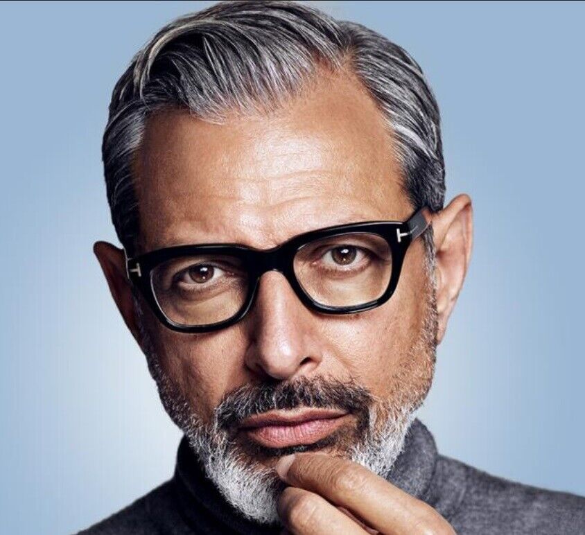 Mens Reading Glasses Jeff Goldblum Style Square Frame Retro Blue Light  Blocking