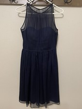 Adrianna Papell Size 2 Navy Dress with Pockets