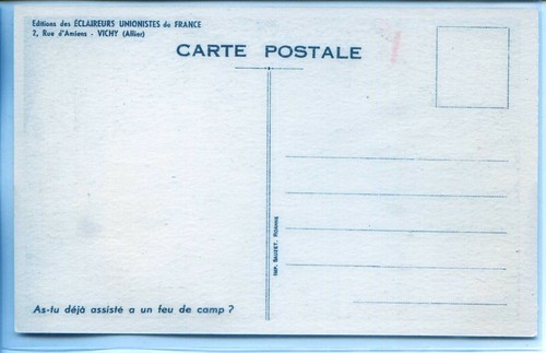 CARTE POSTALE SCOUTE - Eclaireurs Unionistes - Feu de camp - Scouts - Picture 2 of 2