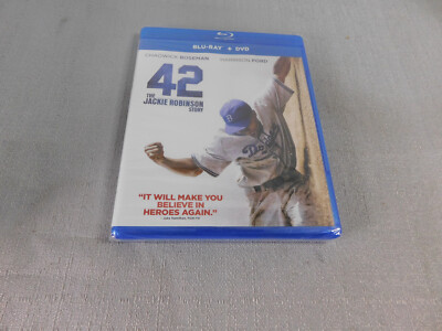 42 The Jackie Robinson Story BLU RAY & DVD  New *Sealed* Chadwick Boseman