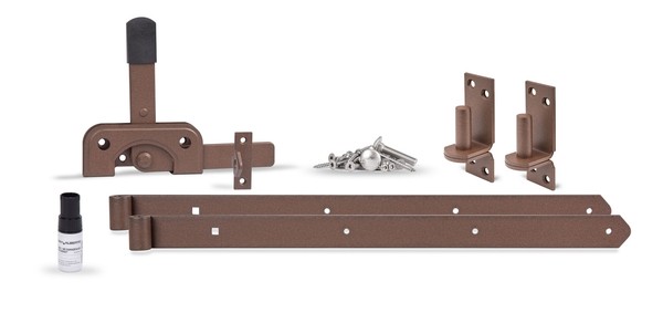 Duravis® Beschlagssortiment Doppel-Oder Einzeltore Rostbraun Duplexbeschichtet-image