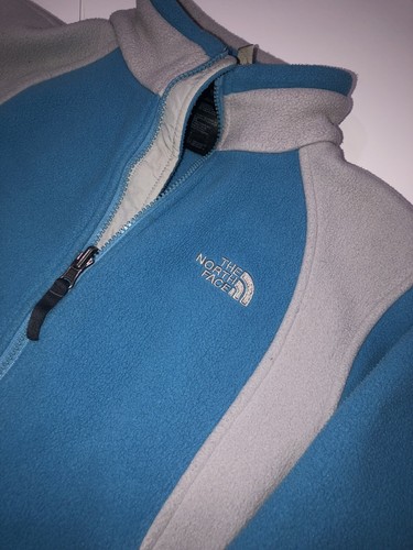 Chaqueta para niñas The North Face con cremallera completa azul gris gris talla mediana - Imagen 3 de 6