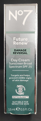 No7 Future Renew Damage Reversal Day Cream Sunscreen SPF 25 - 0.5 fl oz EXP 9/25