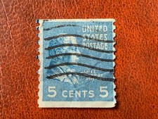 UNITED STATES POSTAGE USA 1938-1939 PRESIDENT JAMES MONROE 5C BLUE COILS