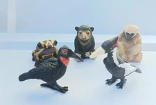 5 Yowie Toy Animals Collectible Figurines from Chocolate Eggs Frog Bear Birds