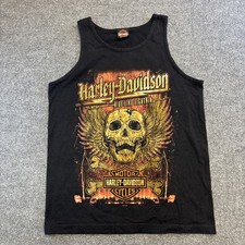 Harley Davidson Tank Top Pittsburgh Men  s Med Black Ride The Lightning 2017