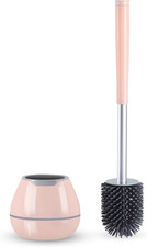 Toilet Brush and Holder Set, Silicone Toilet Bowl Cleaner Brush, Toilet Scrubber